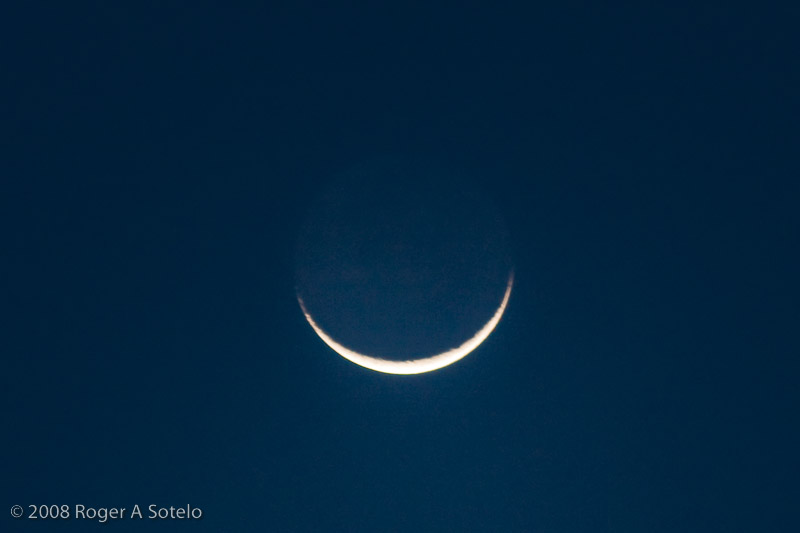 Crescent Moon at dusk