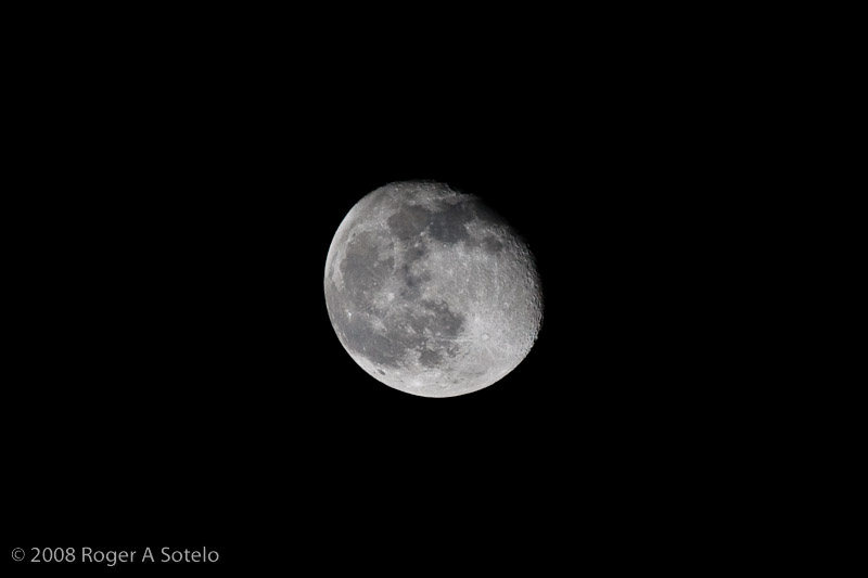 Moon at almost full phase showing clear orographics details