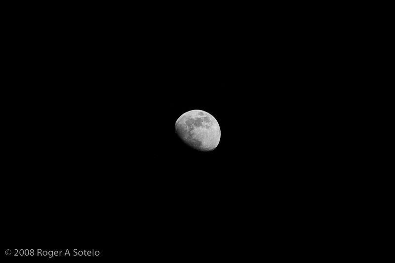 Half Moon on a clear night